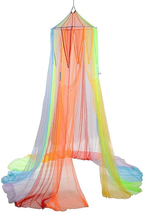 Amazon.com: Constructive Playthings Rainbow Retreat Canopy for Kids, Hanging Multi-Colored Mesh Net for Playroom, Classroom, or Bedroom: Industrial & Scientific Preschool Cozy Corner, Rainbow Canopy, Hanging Bed Canopy, Play Canopy, Princess Canopy Bed, Large Bean Bag Chairs, Rainbow Bedroom, Rainbow Bedding, Playroom Classroom