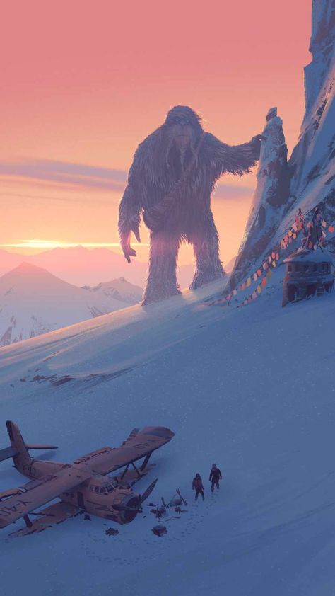 Big Foot IPhone Wallpaper - IPhone Wallpapers : iPhone Wallpapers Yeti Creature, Bigfoot Art, New Retro Wave, Fantasy Creatures Art, Fantasy Art Landscapes, Fantasy Concept Art, Arte Fantasy, Creature Concept, Monster Art