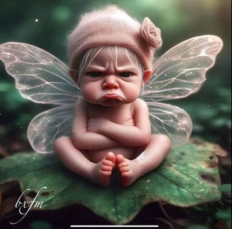 Unicorn Artwork, Goblin Art, Fairy Baby, Fuzzy Wuzzy, Elves And Fairies, Fairy Pictures, Cute Fantasy Creatures, Baby Fairy, Fairies Elves