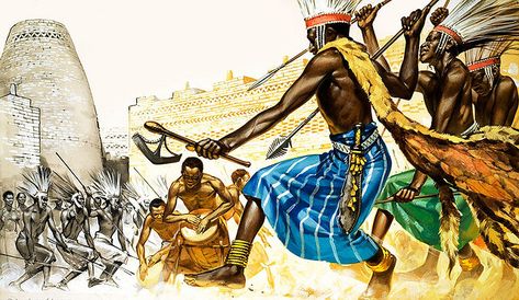 Bantu tribesmen Kingdom Of Kongo, Warriors Illustration, Historical Warriors, Animal Tails, African People, Post Mortem, African History, Southern Africa, East Africa