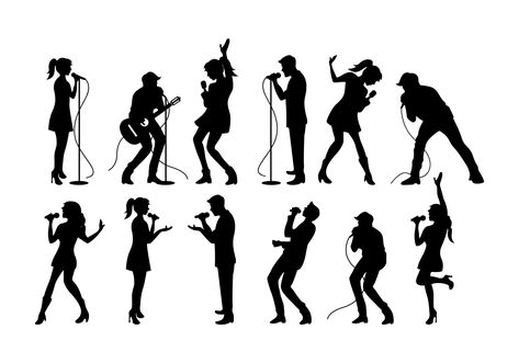 Singing Drawing, People Singing, Music Notes Tattoo, People Png, Urban Design Plan, Silhouette People, Architecture Images, Fashion Photography Poses, People Illustration