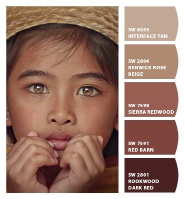 Paint colors from ColorSnap by Sherwin-Williams Skin Tone Palette, Skin Palette, World Famous Tattoo Ink, Colored Pencil Tutorial, Portraiture Painting, Coloring Tips, Colors For Skin Tone, Skin Color Palette, Color Pallete