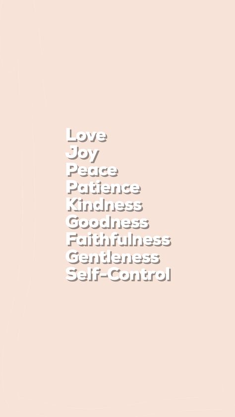 Love Joy Peace Patience Kindness, Love Joy Peace, Self Control, Trust God, Verses, Bible Verses, Bible, Jesus, Good Things