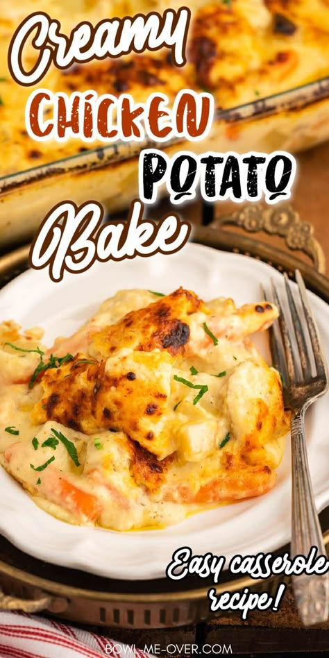 Chicken And Potato Au Gratin Casserole, Rotisserie Chicken Mashed Potatoes, Canned Chicken And Potatoes Recipes, Chicken Potato Casserole Recipes, Chicken Breast And Potatoes Recipes, Creamy Chicken And Potatoes, Chicken Potatoes And Carrots, Potato Chicken Casserole, Chicken And Potato Casserole