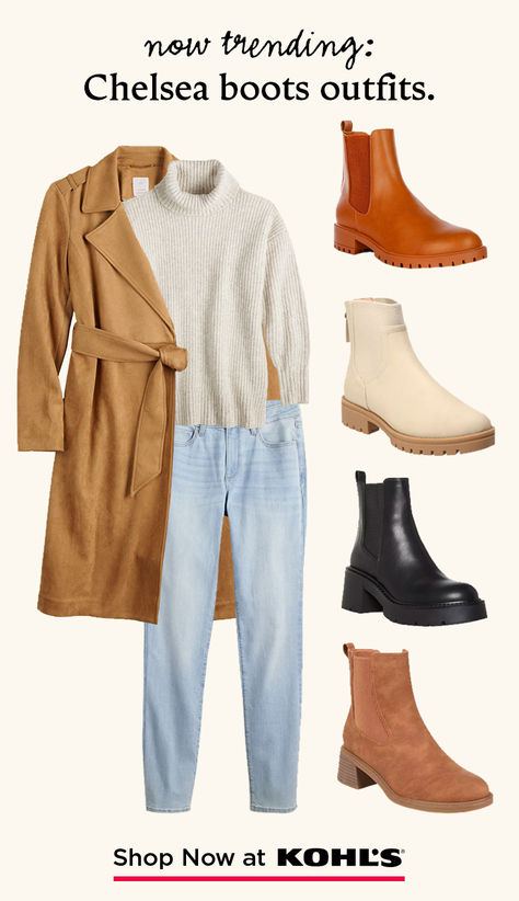 Fashion Inspo Outfits 2024 Autumn, Kohls Outfits, Chelsea Boots Outfits, Embracing Imperfection, Top Outfit Ideas, Chelsea Boots Outfit, Outfit Essentials, Boots Outfits, Inexpensive Clothes