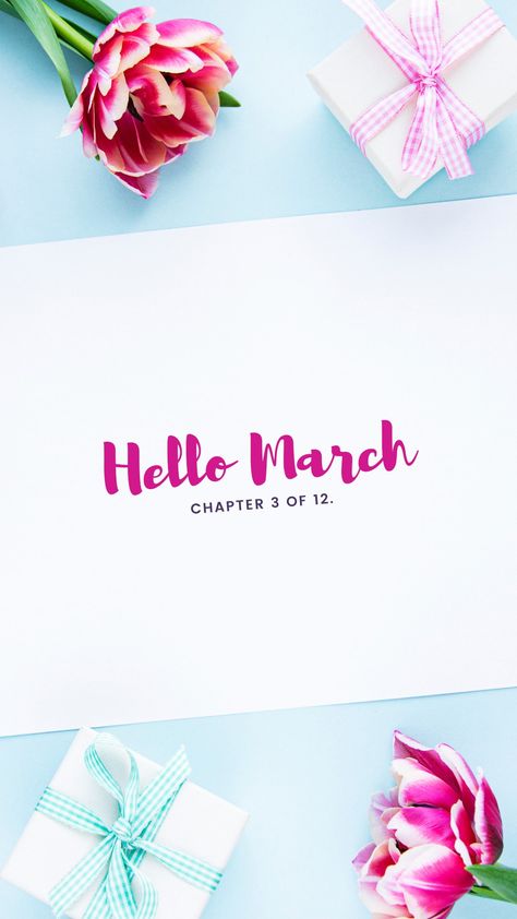 My own take on the months as chapters idea! New Month Background, Hello Ber Months, Month Background Wallpapers, Wallpaper For Each Month, March 2024 Desktop Wallpaper, New Month Wishes, Happy March, Hello March, Small Acts Of Kindness