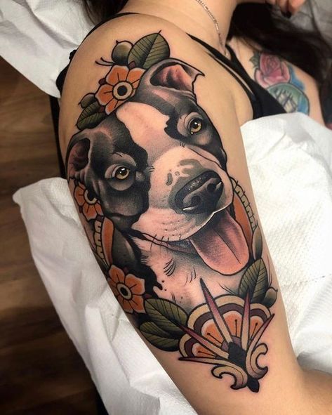 Tatoo Dog, Dog Portrait Tattoo, Luna Tattoo, French Bulldog Tattoo, Pitbull Tattoo, Bulldog Tattoo, Dog Memorial Tattoos, Tattoo Animal, Tattoo Style Drawings