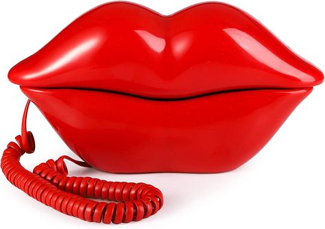 Bratz Phone, Lip Phone, Corded Phones, Hotel Office, Lip Shapes, Wearable Technology, Corded Phone, Art Decoration, Red Lips