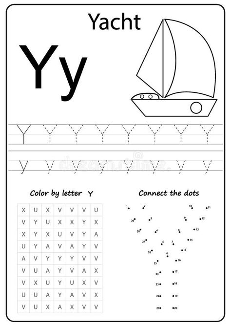 Writing letter Y. Worksheet. Writing A-Z, alphabet, exercises game for kids. royalty free illustration Letter Y For Preschool, Letter Y Tracing Worksheet, Y Tracing Worksheet, Y Worksheets Preschool, Letter Y Worksheet, Y Worksheet, Alphabets Worksheet, Letter Writing For Kids, Letter Y Worksheets