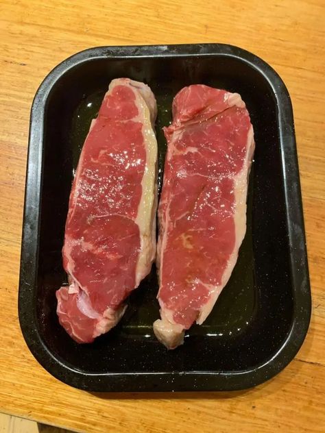 How to Tenderize New York Strip Steaks (3 Super Simple Methods) - Simply Meat Smoking Blueberry Desert, Strip Steak Marinade, New York Strip Steak Recipes, Strip Steak Recipes, Meat Tenderizer Recipe, Roadhouse Recipes, Ny Strip Steak Recipes, Steak Tenderizer, Easy Steak Marinade Recipes