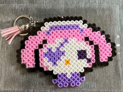 Sanrio Perler Bead Patterns 3d, Yami Kawaii Perler Beads, Lisa Frank Perler, My Melody Perler, My Melody Perler Beads, Kawaii Perler Bead Patterns, Pokemon Cross Stitch Patterns, Hamma Beads Ideas, Easy Perler Bead Patterns