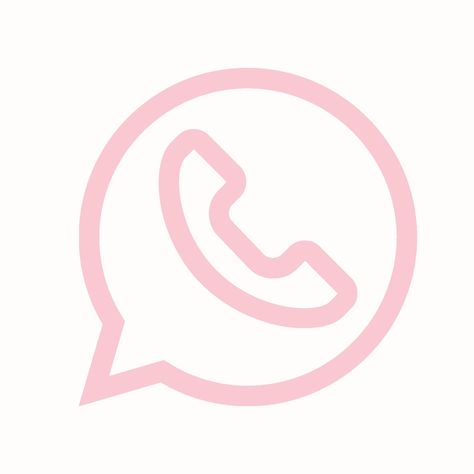 WhatsApp Telephone Icon, Icon Rosa, Whatsapp Logo, Screen Aesthetic, Ios Ideas, Phone Logo, Pink Icons, Pink Phone, Cute App