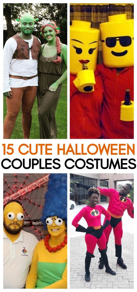 Creative Diy Couples Costumes, Funny Costume Ideas For Couples, Nerdy Couple Halloween Costumes, Funny Couples Costumes Creative, Unique Couple Halloween Costumes Creative, Simple Couple Costumes, Easy Couples Costume Ideas, Cute Couples Costumes For Halloween, Couples Costumes Diy