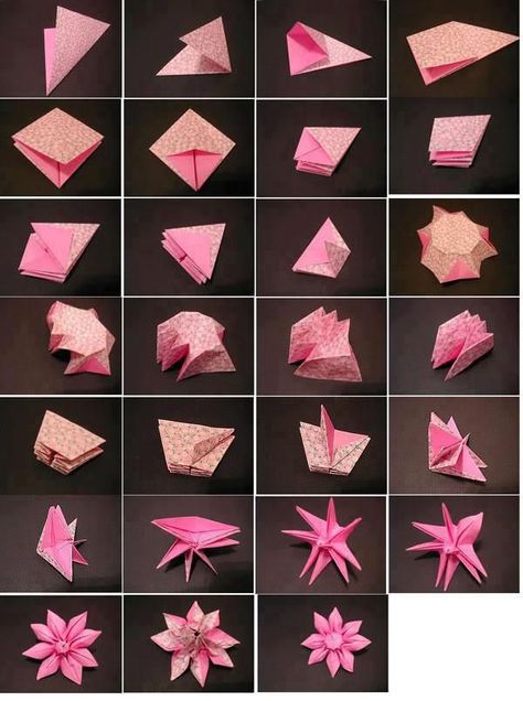 Diy Origami Home, Diy Origami Home Decor, Origami Home Decor, Origami Flowers Tutorial, Tutorial Origami, Cute Origami, Origami For Beginners, Origami Love, Origami And Kirigami