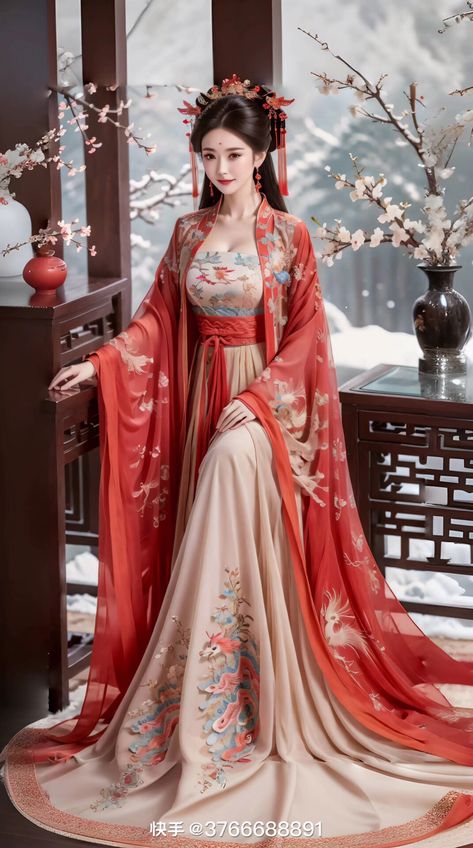 Ancient Chinese Fantasy Clothing, Chinese Princess Dress, Chinese Clothing Traditional, Chinese Fancy Dress, Traditional Asian Dress, Pretty Costume, Chinese Princess, Chinese Traditional Dress, Ancient Chinese Clothing