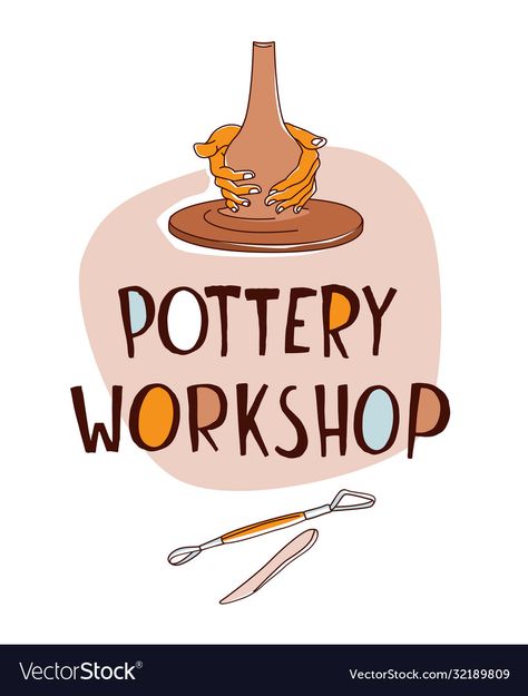 Design Studio Workspace, Pottery Lessons, Ceramics Pottery Vase, Pottery Pots, Store Design Boutique, Workshop Studio, Craft Logo, Traditional Pottery, Pottery Workshop