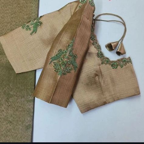 Dm@96404 90158 Designer French knot maggam work blouse Fabric: Halfpattu /Rawsilk Dispatch: 3days Price 2000unstiched 2550stitched Colours and sizes can be customised accordingly Knot Work Blouse Designs, Blouse Knot Designs, French Knot Embroidery Designs Blouse, New Pattern Blouse Design, Traditional Saree Blouse Designs, Work Blouse Designs, Cutwork Blouse, Boat Neck Blouse Design, Cotton Blouse Design