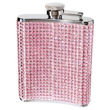 Rhinestone Flask, Wine Flask, Grape Uses, Wine Kitchen, Stainless Steel Bar, Hip Flask, Bar Tools, Everything Pink, Red Rhinestone