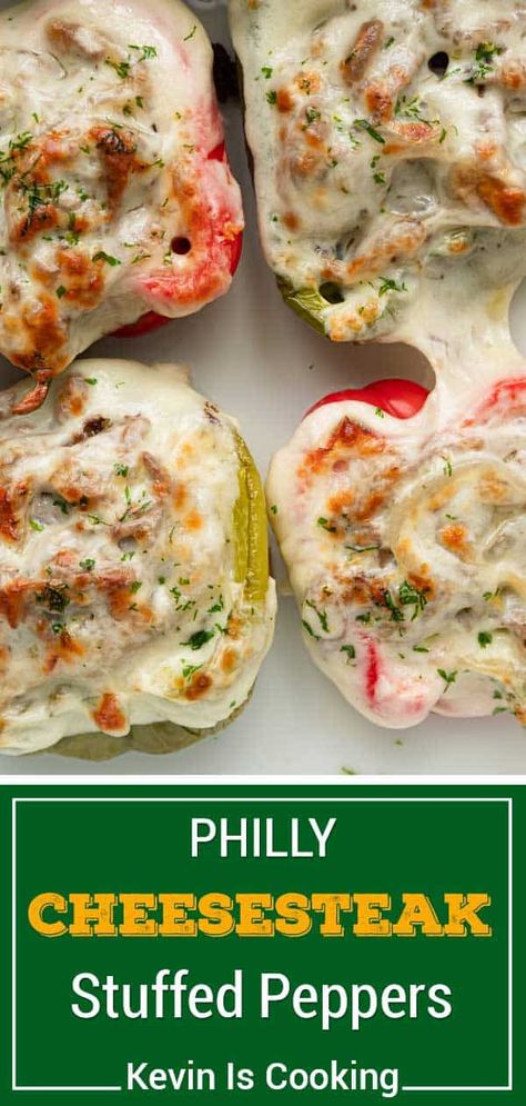 Philly cheesesteak stuffed peppers have all the classic flavors without the bread. This recipe fills a fresh bell pepper with cheese and steak. Philly Stuffed Peppers, Cheese Steak Stuffed Peppers, Steak Stuffed Peppers, Philly Cheesesteak Stuffed Peppers, Shaved Steak, Houses Modern, Cheesesteak Stuffed Peppers, Cheese Steak, Philly Cheese