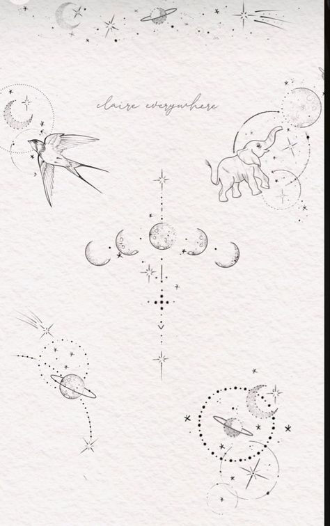 Horoscope Tattoo, Big Tattoos, Celestial Tattoo, Mystical Tattoos, Tattoo Concepts, Stylish Tattoo, Small Pretty Tattoos, Petite Tattoos, Delicate Tattoo