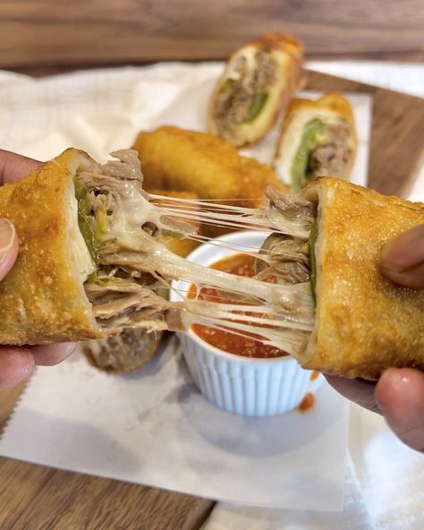 Leftover Italian Beef Egg Rolls Italian Beef Egg Rolls, Leftover Italian Beef, Beef Egg Rolls, Italian Beef Sandwiches, Cook With Me, Italian Beef, Egg Roll Wrappers, Beef Sandwich, Food Content