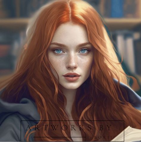 Black Woman Red Hair, Blue Eyes Aesthetic, Redhead Characters, Red Hair Blue Eyes, Belle Silhouette, Best Profile Pictures, Sarah J Maas Books, Long Red Hair, A Court Of Mist And Fury