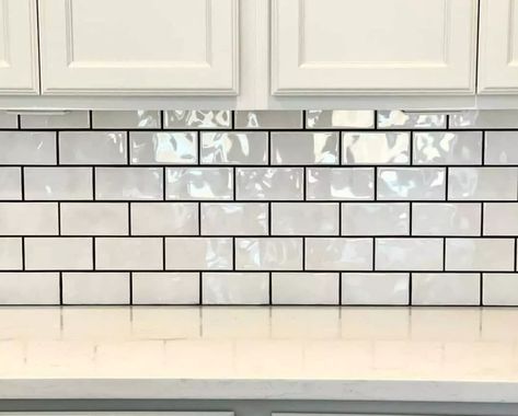 White Tiles Black Grout, Black Grout, White Tiles, Grout, New Kitchen, White, Black