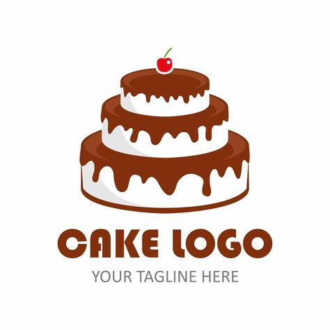 Cake Vector Logo, Cake Logo Design Graphics, Cakes Logo, Tools Logo, Logo Design Elements, Modern Bakery, Logo Design Graphics, Tool Logo, Cake Vector