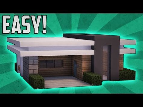 Minecraft: How To Build A Small Modern House Tutorial (#11) - YouTube Modern House Minecraft, Modern Minecraft Houses, Houses Minecraft, Small Modern House, Small Modern House Plans, House Tutorial, Minecraft Houses Blueprints, Minecraft House Plans, Bangunan Minecraft