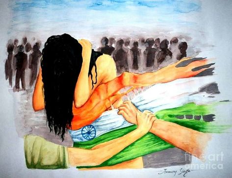 Theme Based Rangoli For Competition, Indian Drawing, Art Competition Ideas, Independence Day Drawing, Hipster Drawings, Women Safety, Meaningful Drawings, Deep Art, Poster Drawing