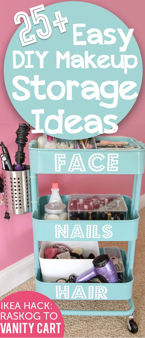 25+ Brilliant And Easy DIY Makeup Storage Ideas Makeup Storage Ideas, Diy Makeup Organizer, You Are My Superhero, Easy Diy Makeup, Make Up Diy, Rangement Makeup, Make Up Storage, Diy Makeup Storage, Makeup Organization Diy