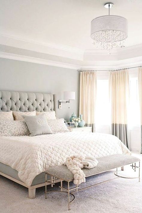 15 Master bedroom design inspiration images, to start you dreaming of the perfect serene space to sleep. Tan Bedroom, Beautiful Bedroom Colors, Design Blogs, Bedroom Color Schemes, Couple Bedroom, Trendy Bedroom, Gray Bedroom, Bedroom Green, Master Bedrooms Decor