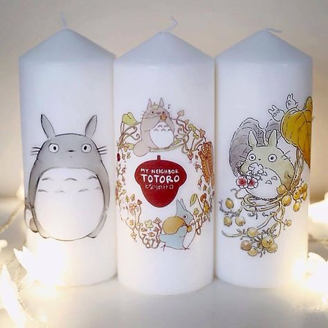 Decorative Candles, My Neighbor Totoro, Gag Gifts, Studio Ghibli, Pillar Candles, Art Studio, Geek Stuff, Candles, Handmade Gift