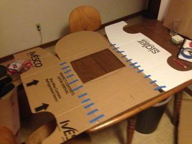 Making a Cardboard Mario Kart Frame: 20 Steps Cardboard Mario Kart, How To Makw, Piñata Cars, Mario Kart Costumes, Mario Kart Party, Cardboard Box Car, Super Mario Bros Birthday Party, Cardboard Car, Mario Birthday Party