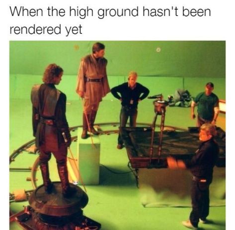 Behind the scenes memes Star Wars Meme, Funny Star Wars Memes, Prequel Memes, High Ground, Star Wars Jokes, Star Wars Film, Star Wars Images, Star Wars Pictures, Star Wars Fandom