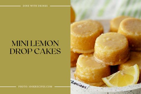 Mini Lemon Drop Cakes Mini Cake Recipes, Drop Cake, Mini Cake Recipe, Vegetarian Cake, Funfetti Cake, Mini Cake, Velvet Cake, Lemon Drop, Mini Cakes