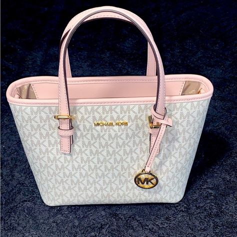 Nwt Michael Kors Jet Set Tote O This Beauty Has Mk Small Logo Zip Top - Can Be Worn As A Crossbody Or Used As A Purse Includes Crossbody Strap Brand New With Tags Retail At $488 Powder Blush Multi. Logo-Print Canvas. Gold-Tone Logo & Hardware. Measures 10.75 W X7.5 H X 4"D. Handle Drop: 21.5-25.5". Removable Adjustable Shoulder Crossbody Strap. Interior Details: Front Slip Pocket. Exterior Details : Back Zip Pocket. Lining: 100% Polyester. Top Zip Closure. Mk Tote Bag, Expensive Bag, Women's Bags By Usage, Women's Bags By Material, Mk Purse, Women's Bags By Shape, Women's Bags By Style, Exterior Details, Girly Bags