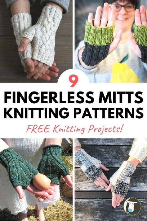 Diy Crochet Gloves, Fingerless Mitts Knit, Fingerless Mittens Knit, Fingerless Mittens Pattern, Gloves Knitting, Fingerless Gloves Knitted Pattern, Knitted Wrist Warmer, Glove Pattern, Crochet Gloves Pattern