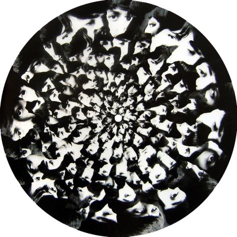 A random web search threw up the image above, citing that it was a rejected cover for The Beatles‘ Revolver album. More searching revealed that it wasn’t by Klaus Voormann, whose classic black & white collage and line cover everyone knows, but by photographer Robert Freeman. The Beatles passed over it for Klaus’ work and googling that cover image brings up masses of variations of the final piece, as many by Klaus as by fans who have reworked it for their own ends. Voornman not only did many dif Revolver Beatles, Robert Freeman, Black White Collage, The Beatles Revolver, Klaus Voormann, Beatles Collection, Tomorrow Never Knows, White Collage, Drawing Photo