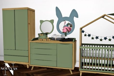 NOVVAS: Safari Toddler Bedroom Toddler Bedroom Furniture, Toddler Bedroom Sets, Safari Bedroom, Baby Changer, Ikea Godmorgon, Rustic Wall Hooks, Small Pet Bed, Cot Blankets, Toddler Bedroom