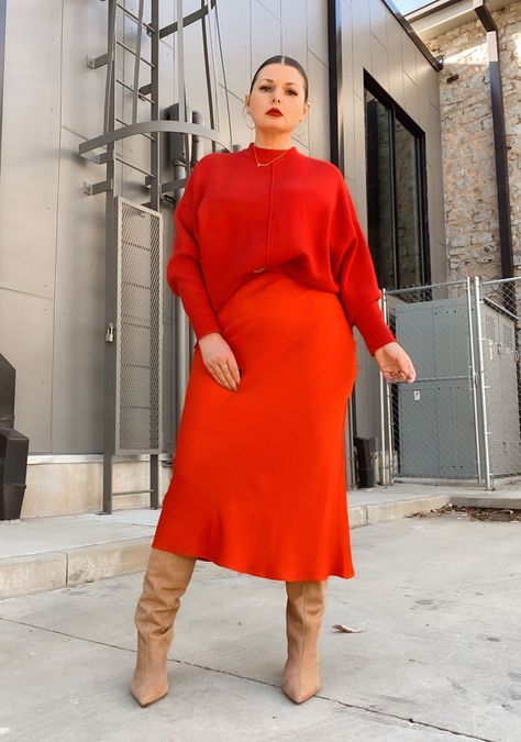 Meeting The Parents Outfit Winter, Colorful Winter Outfits 2023, Modern Plus Size Outfits, Holiday Dresses Plus Size, Holiday Plus Size Outfits, Plus Size Winter 2022, Plus Size Office Fashion, Plus Size Red Outfits, Red Plus Size Outfits