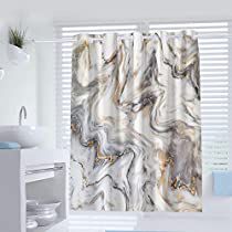 Check this out on Amazon White Marble Shower, Marble Shower Curtain, Gray Shower Curtains, Stall Shower Curtain, Marble Showers, Black And Gold Marble, Modern Shower Curtains, Fabric Shower Curtain, Grey Curtains