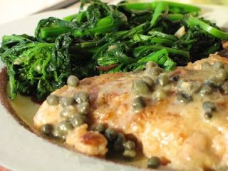 Grouper Piccata with Sauteed Broccoli Rabe and a big THANK YOU!! Grouper Francaise Recipe, Grouper Piccata, Grouper Fish Recipes, Baked Grouper, Dinner Date At Home, Sauteed Broccoli Rabe, Grouper Recipes, Sauteed Broccoli, Date At Home