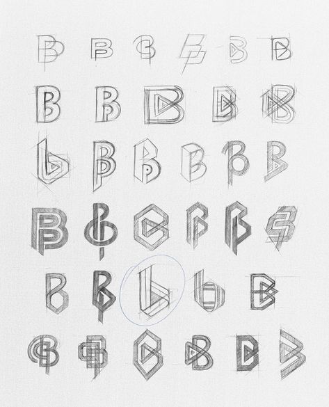 B Letter Typography, Logo Sketch Design, Minimal Logos Inspiration, Letter B Logo, Graphic Design Cv, Lettering Styles Alphabet, Logo Sketches, Logo Design Inspiration Creative, Logo Design Set