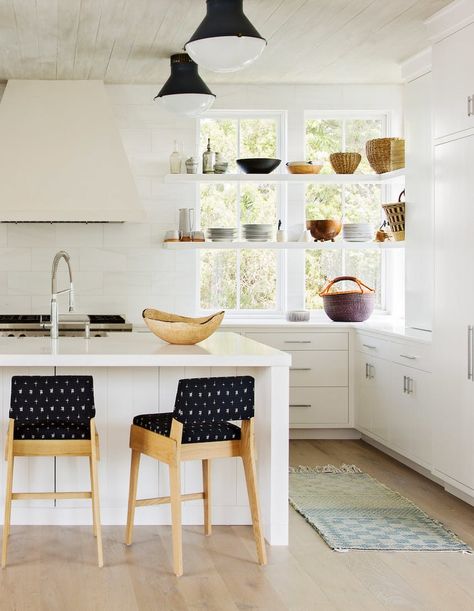 Shelves In Front Of Kitchen Window, Becki Owens Kitchen, Kitchen Ikea, Fabulous Kitchens, Classic Kitchen, Cabinet Finishes, Ideas Hogar, Kitchen Design Trends, Kitchen Farmhouse