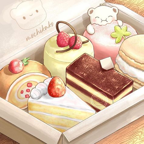 Type Of Drawing, Desserts Drawing, 귀여운 음식 그림, Foodie Art, Food Artwork, Food Sketch, Food Illustration Art, Cute Food Drawings, Cute Food Art