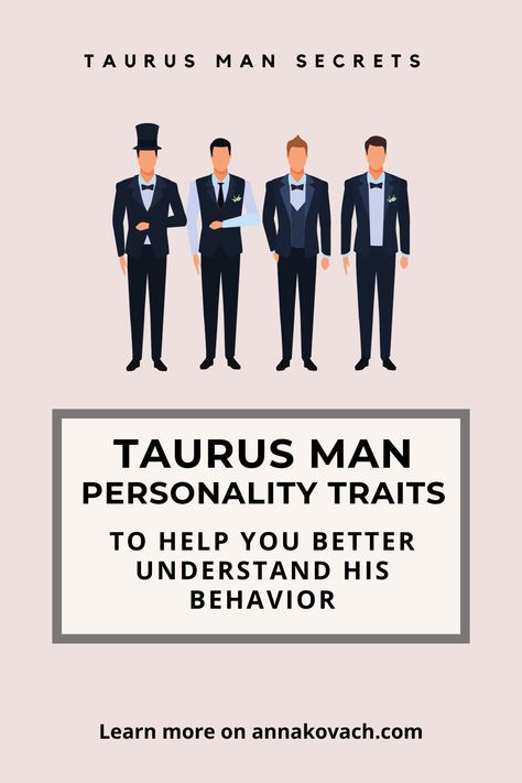 Taurus is calm, affectionate, patient, stable, determined and practical, stubborn, and highly resistant to change. At first appearance, Taurus men can seem very manly and macho, but don’t be fooled as Taurus is a feminine sign and he is an emotional creature at heart. You may want to keep reading for the Taurus man traits that may help you to understand his behavior.  #zodiac #zodiac_sign #horoscope #love_astrology #love #relationship #dating #taurus #taurus_man #taurus_traits #taurus_facts When A Taurus Is Done, Taurus Traits Men, Taurus Facts Personality Types, Taurus Facts Men, Taurus Men Traits, Taurus Man Personality, Leadership Traits, Taurus Traits, Flirting With Men