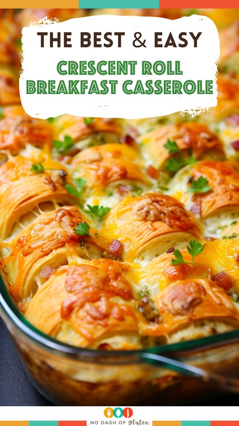 Crescent Roll Breakfast, Ham Breakfast Casserole, Crescent Roll Breakfast Recipes, Crescent Breakfast, Savory Ham, Ham Breakfast, Best Breakfast Casserole, Crescent Recipes, Breakfast Crescent Rolls