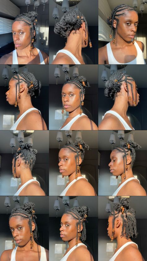 Mini Braids On Natural Hair, Braids On Natural Hair, Black Hair Protective Styles, Mini Braids, Twists Braids, Cornrows Natural Hair, Pretty Braids, Short Afro, Head Wrap Styles