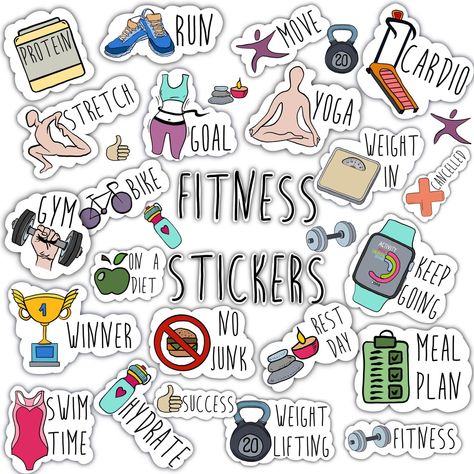 Exercise Stickers, Fitness Stickers, Digital Stickers For Goodnotes, Busy Girl, Stickers For Goodnotes, Planner Icons, Mom Planner, Goodnotes Stickers, Creative Planner